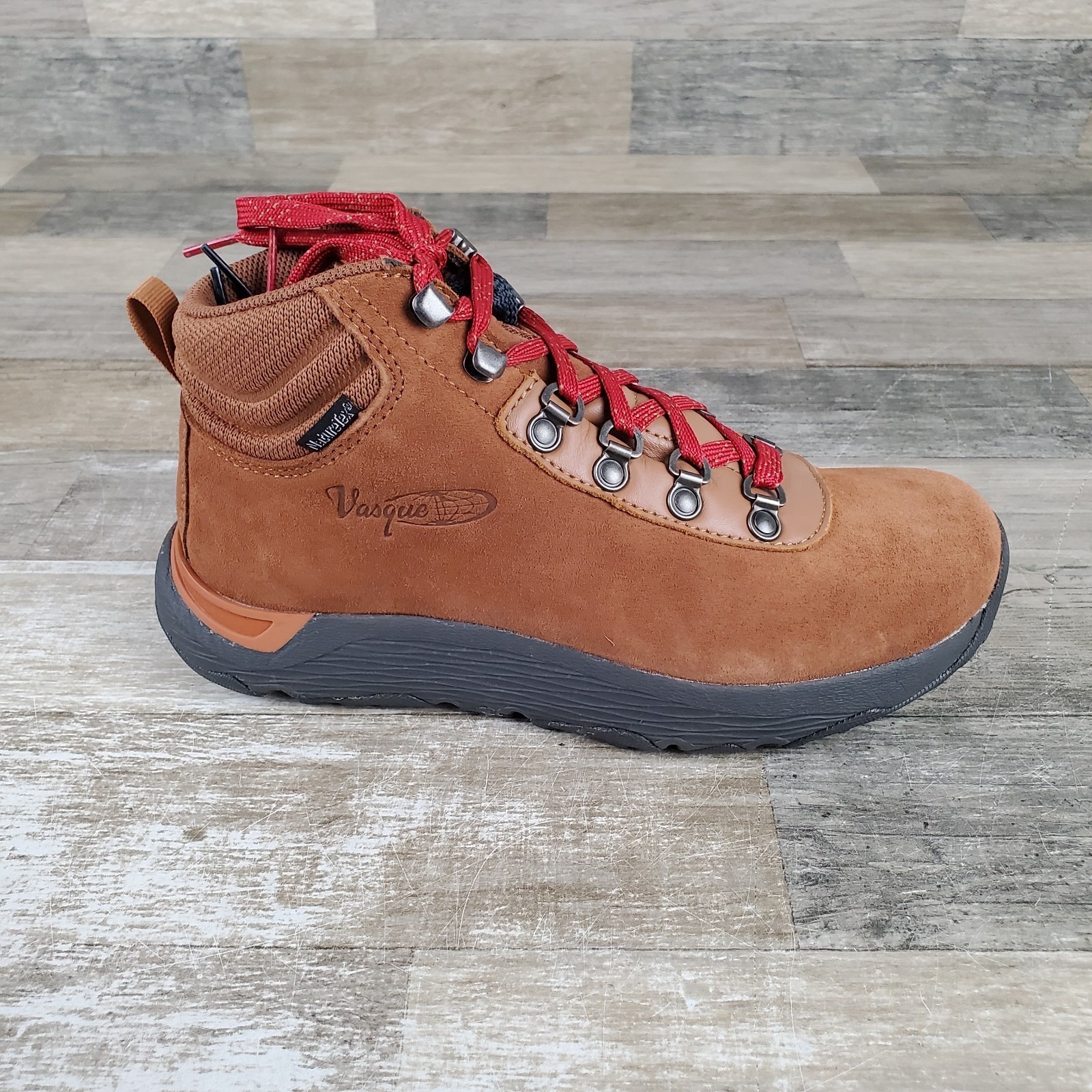 Vasque Sunsetter Ntx Women Hiking Shoe Sz 8 Lion Suede Lace Up Mid Top Round Toe